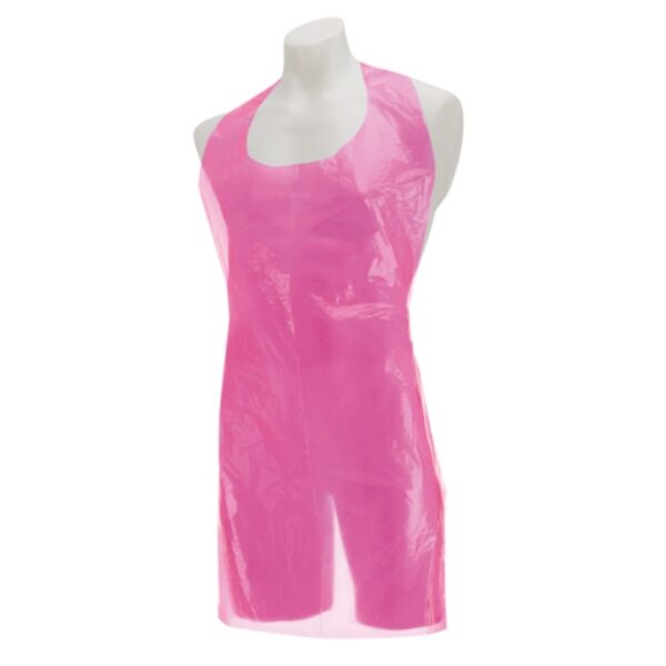 Premier Disposable Plastic Aprons Roll - Pink x 20
