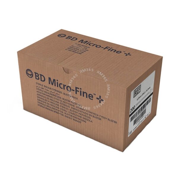 BD MICRO-FINE+ (0.5ML, 30G) 200 insulin needles individually wrapped