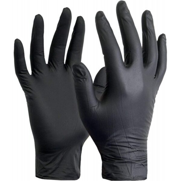 Nitrile Black Gloves - Large